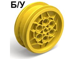 ! Б/У - Wheel 43.2mm D. x 18mm - Extended Axle Stem, Yellow (32020 / 4543768) - Б/У