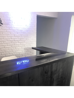 стол-река, барная стойка, ресепшн, мебель для барбершопа, мебель для парикмахерской, мебель в салон