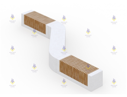 1633.2 Скамья «Карелия» на бетонном основании тип-2