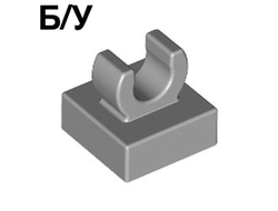 ! Б/У - Tile, Modified 1 x 1 with Open O Clip, Light Bluish Gray (15712 6071229 6308012) - Б/У