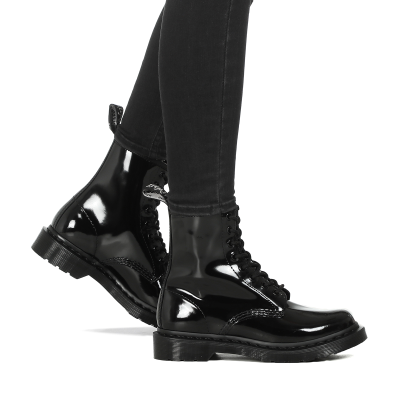 Ботинки Dr. Martens 1460 Mono Patent Lamper моно черные
