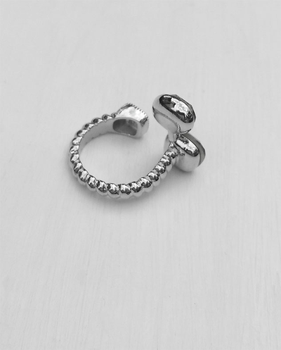 (АРТИКУЛ: 9671/81) КОЛЬЦО ЖЕНСКОЕ, СЕРЕБРИСТЫЙ МЕТАЛЛ С ЗОЛОТИСТЫМ И СВЕТЛО-РОЗОВЫМ КРИСТАЛЛАМИ