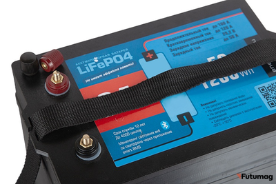 Аккумуляторная батарея LiFePo4 24V50Ah(80А) без дисплея, BMS смарт