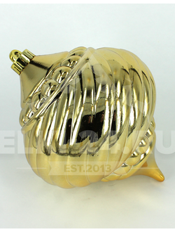 Шар волчок 15 см золотой для украшения высотных елок