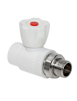 Шаровой кран PP-R для радиатора прямой Pro-Aqua 20пп-1/2 25пп-3/4