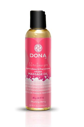 Массажное масло с феромонами и афродизиаками "Флирт" DONA Scented Massage Oil Flirty Aroma: Blushing