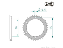 10619-43 Звездочка цепи AFAM 10619-43 (JTR1340.43)