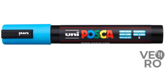 Акриловый Маркер Uni POSCA PC-5M 1,8-2,5мм, овальный наконечник, голубой