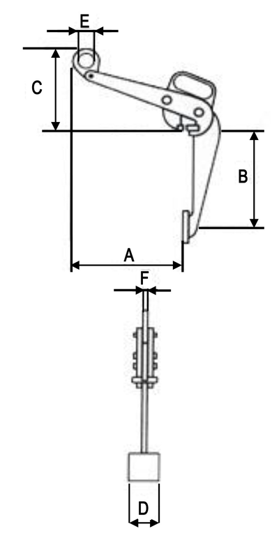 Вертикальный захват для стальных бочек Secura DLVC г/п 0,5т