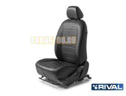 Авточехлы Rival задняя спинка 40/60, рисунок Строчка для Volkswagen Polo V Sd 2009-2020