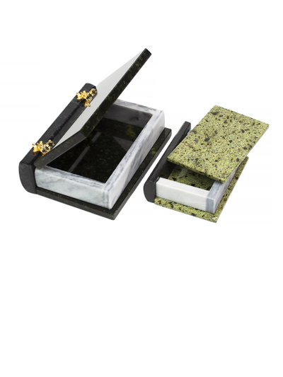 Шкатулка "Книга",  змеевик. Разные размеры.