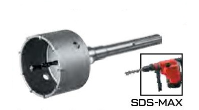 Коронка тв. спл. SDS-max METALLICA Optima 110x250/110 мм, h=50мм, М22,0х2,0 мм, с адаптером