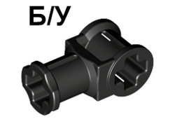 ! Б/У - Technic, Axle Connector with Axle Hole, Black (32039 / 3203926 / 4107081 / 6331716) - Б/У