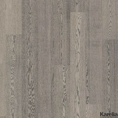 Паркетная доска Karelia Дуб Concrete Grey 3S 3-полосная масло 2G без фаски толщина 14 мм 3.41 м2