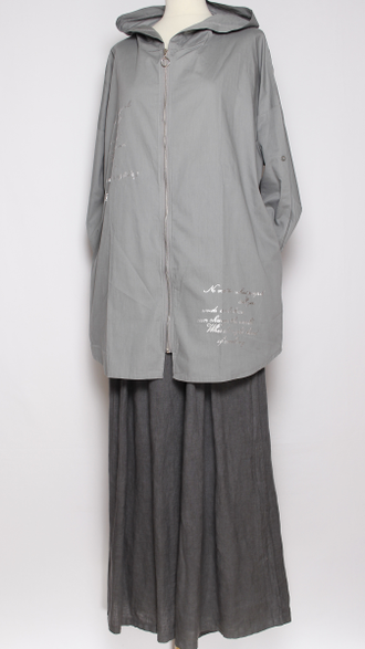 Ветровка  "ТЕКСТ"серая