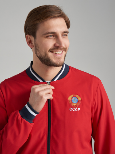 Спортивный костюм мужской СССР 15SKM-1743 (темно-синий и красный)