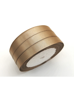 Лента атласная 12 мм, цвет бежевый  арт. 67