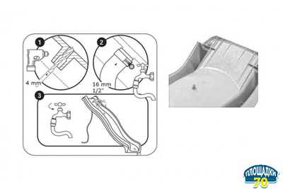 Горка детская - Скат Tsuri (Тсури) 3 метра Синий