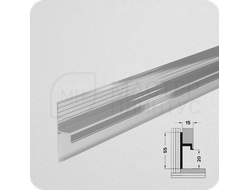 Скрытый плинтус Лука Плт 55.2500.00 Без покрытия
