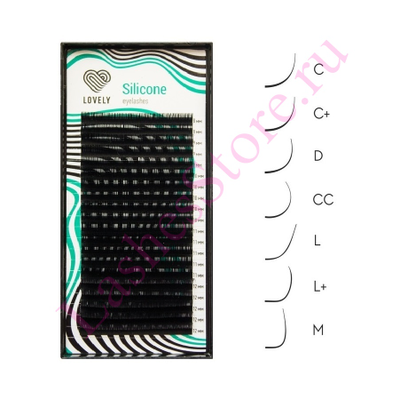 Ресницы чёрные LOVELY «Silicone» - Одна длина (20 линий)