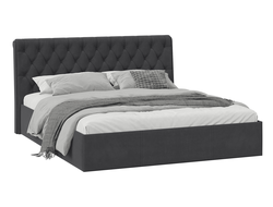 Кровать Скарлет двойная Универсальная Тип 1 Велюр Графит 1800