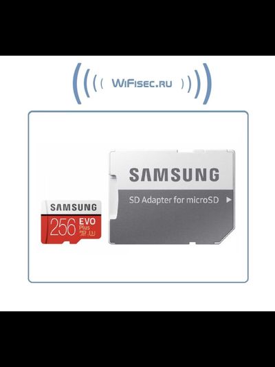 Карта памяти microSDXC UHS-I U3 Samsung EVO PLUS 256 ГБ, 100 МБ/с, Class 10, MB-MC256HA/RU, 1 шт., переходник SD