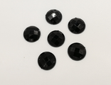 Стразы акриловые пришивные круглые 18 мм, цвет черный