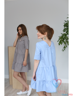 ПЛАТЬЕ DOCLIKE DL316 голубое