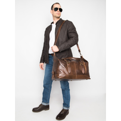 Кожаная дорожная сумка Campora Premium sienna (арт. 
4019-63)