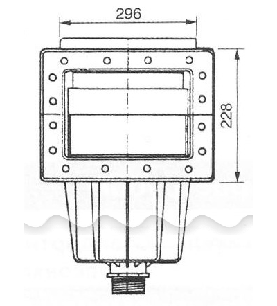 Скиммер универсальный из ABS-пластика Astral 15 л, с круглой крышкой