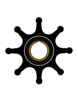 Импеллер посадка шпонка Ancor 2036 Ø65x50,8мм Ø16мм 8 лопастей для помпы охлаждения двигателя из чёрного неопрена