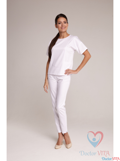 БЛУЗА МЕДИЦИНСКАЯ DR.SUPER "Sky" белая