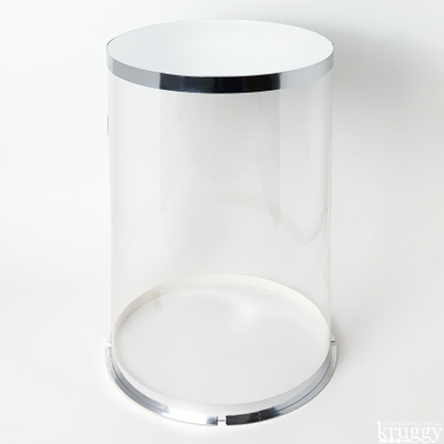 Коробка для торта JUST. Серебро. Диаметр 30 см, Высота 42 см, Упаковка 10 штук