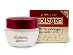 Регенерирующий крем для лица с морским коллагеном 3W Clinic Collagen Regeneration Cream,60мл