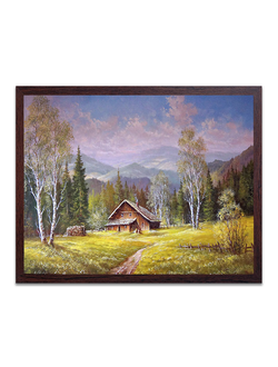 Картина для декора в раме 140007 "Домик в горах".
