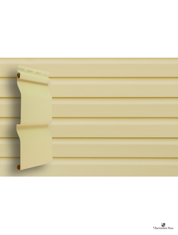 Сайдинг виниловый Grand Line D4 (slim) корабельная доска ванильный 0,203*3 м