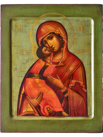 Владимирская Богородица. Рукописная икона.