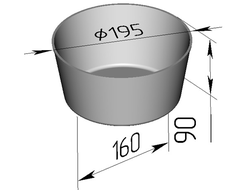 Хлебная форма Л2ДМз (195 х 160 х 90 мм)