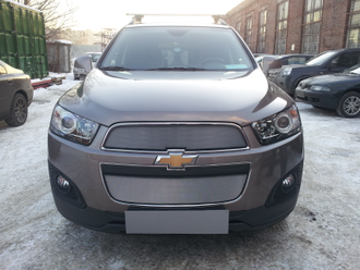 Оригинальная защита радиатора Chevrolet Captiva 2012-2013 (2 части)