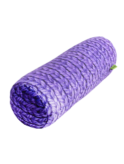 Декоративная подушка антистресс валик "Вязаный фиолетовый"