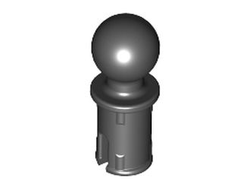Technic, Pin with Friction Ridges and Tow Ball Undetermined Type, Black (6628)