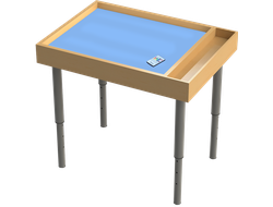 Стол на ножках для рисования песком Радуга-RGB с пультом, с отсеком (кармашком) для песка