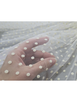 Фатин горох 5 мм мягкий Life ТЕПЛЫЙ БЕЛЫЙ арт. 1-5