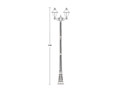 Садово-парковый светильник серии  Madrid  2 (199см)