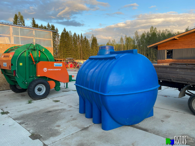 Емкость 5000 литров горизонтальная  синяя