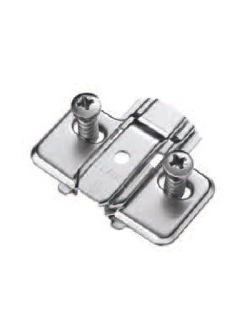 F0 мм Монтажная планка петли T-type  крест. с винтами 6,3х15 мм