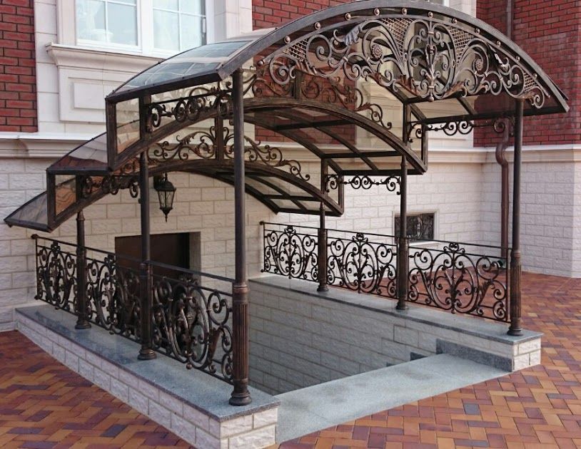 Навес из поликарбоната Брянск, навес для машин и над крыльцом.