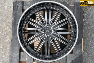 Комплект дисков R20 8,5J ET+35 5*114,3/5*108 D-Racing Черный с полированными лучами (J186)