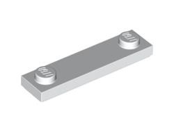 Plate, Modified 1 x 4 with 2 Studs with Groove, White (41740 / 6249091)