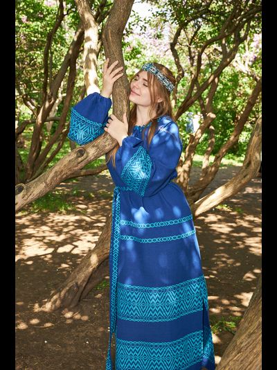 Платье "Ворожея" ручное ткачество